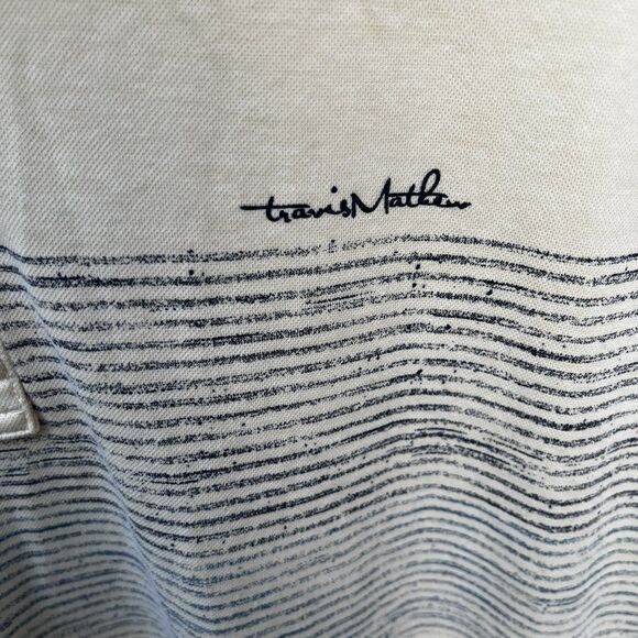 Travis Mathew Short Sleeve Salt Sand Polo Mens M Yellow Golf Outdoor Preppy Dad - Picture 8 of 14